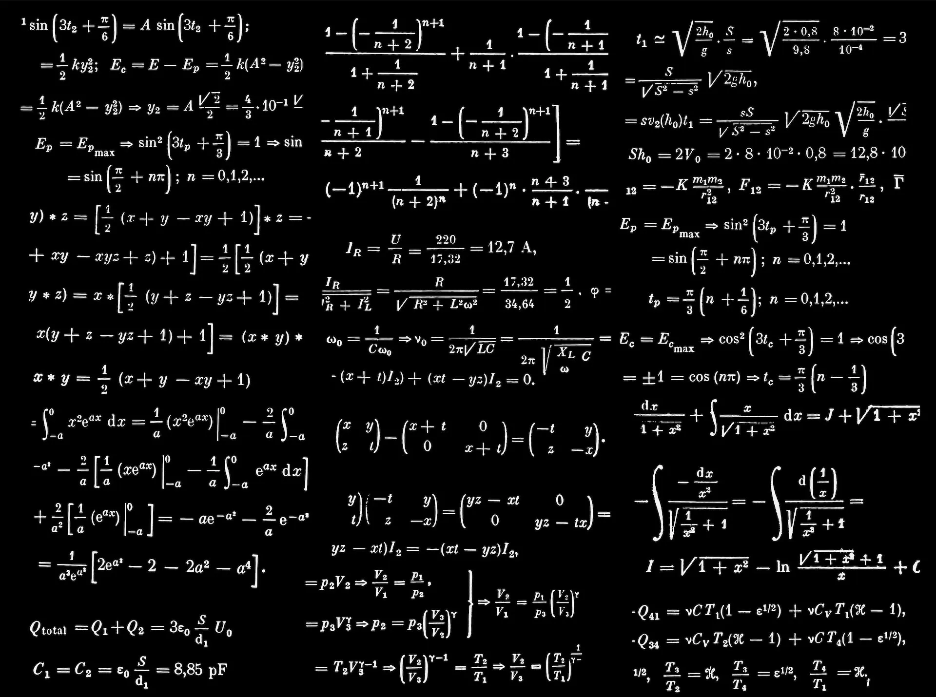 Mathematics Formula