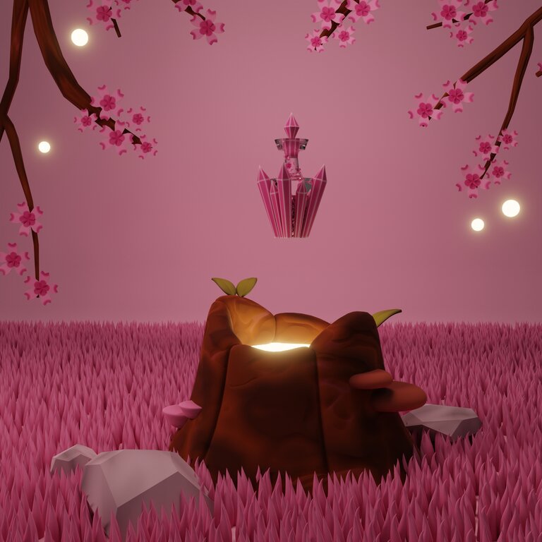 Completed crystal bottle