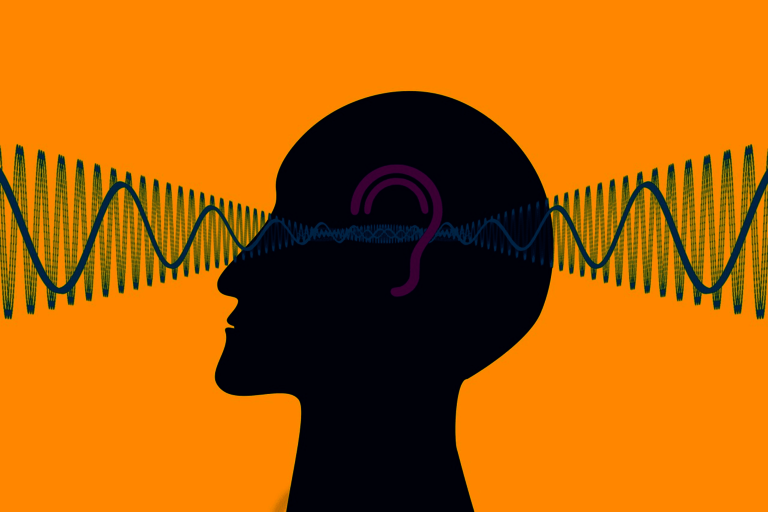  Head with sound display