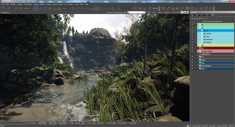 Scene view in CryENGINE