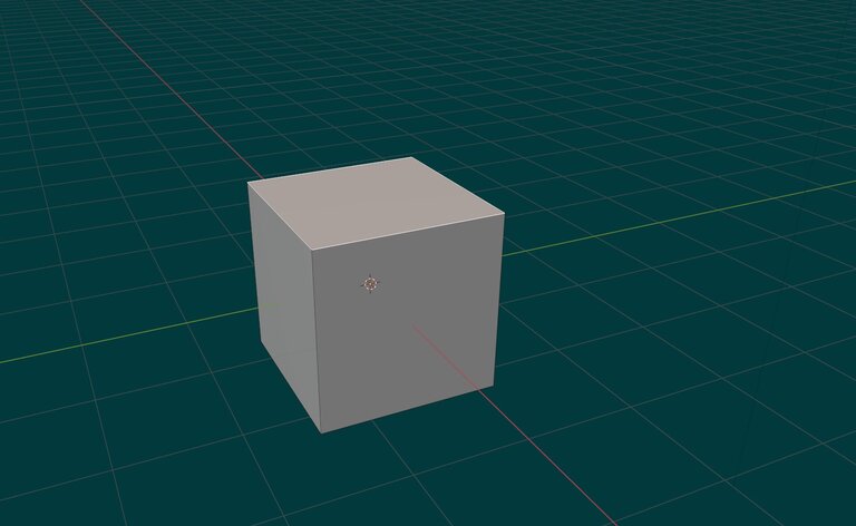 One face of the cube separated by four folded edges