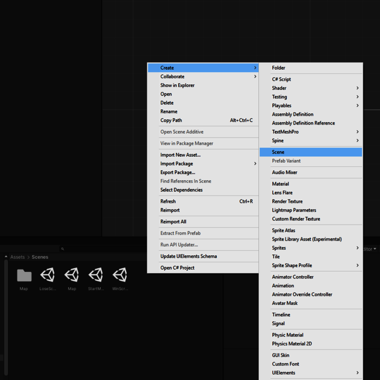 Erstellung-einer-Szene-in-Unity Erstellung einer Szene in Unity