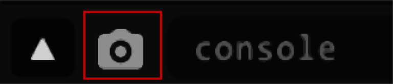 Two icons, show Camera Control and Capture Image, and the word console are visible, the Capture Images icon is highlighted