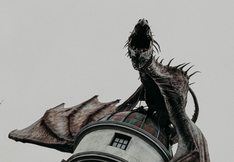 Dragon on tower roof