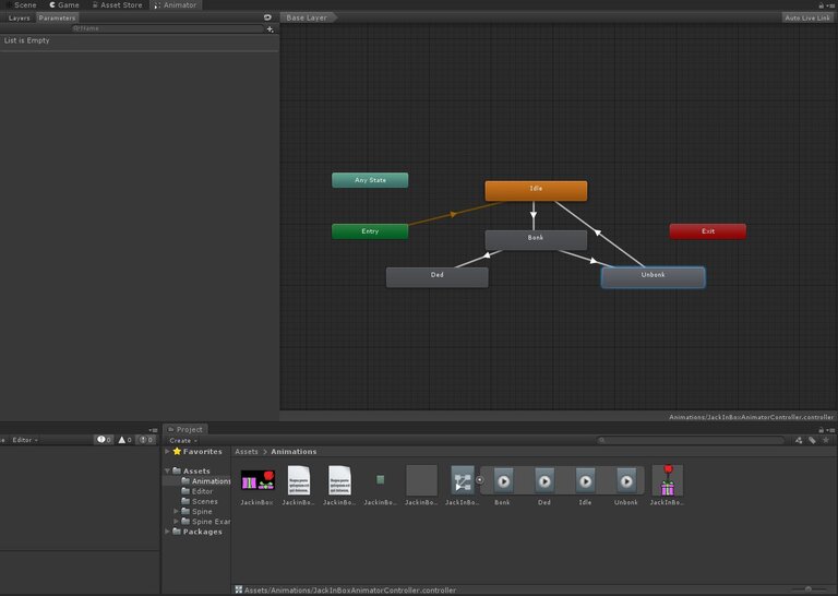 Animator-Fenster-in-Unity Animator Fenster in Unity