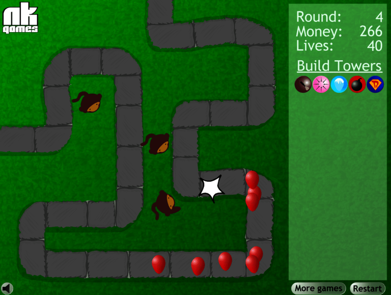 Level aus Bloons Tower Defense