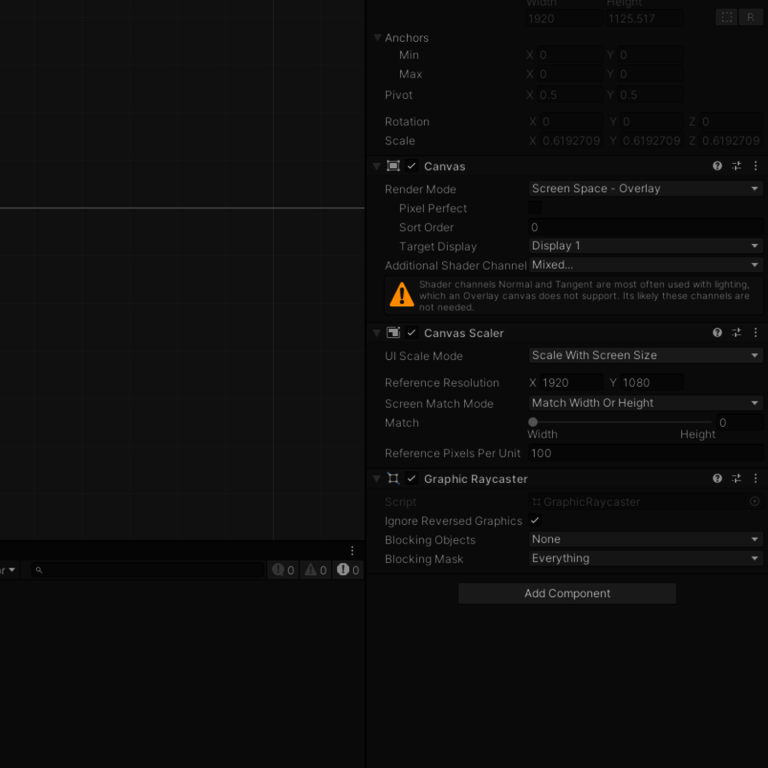 Erstellung-einer-Canvas-in-Unity Erstellung einer Canvas in der Hierarchy