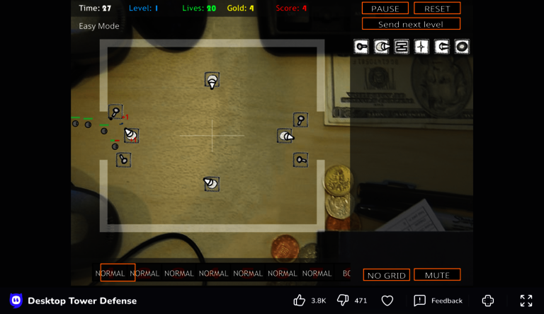 Screenshot of Desktop Tower Defense