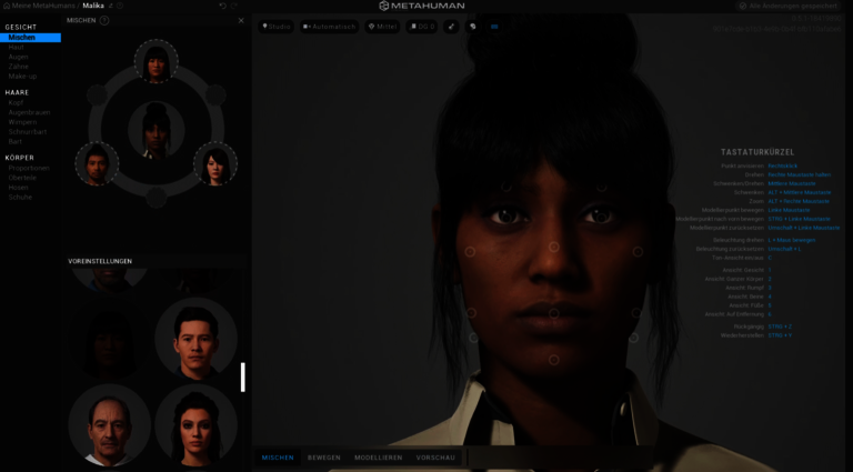 Unreal Engine MetaHuman Creator 3
