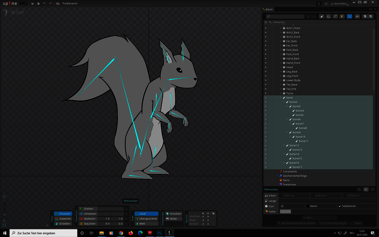 Create Bones in Spine