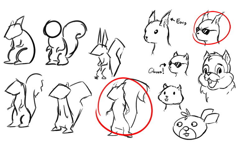 Design phase, collection of ideas, sketches