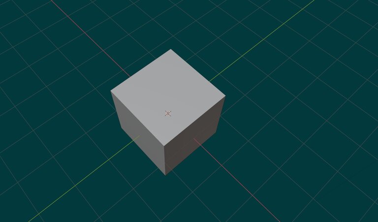 A 3D model of a cube, constructed like a paper figure