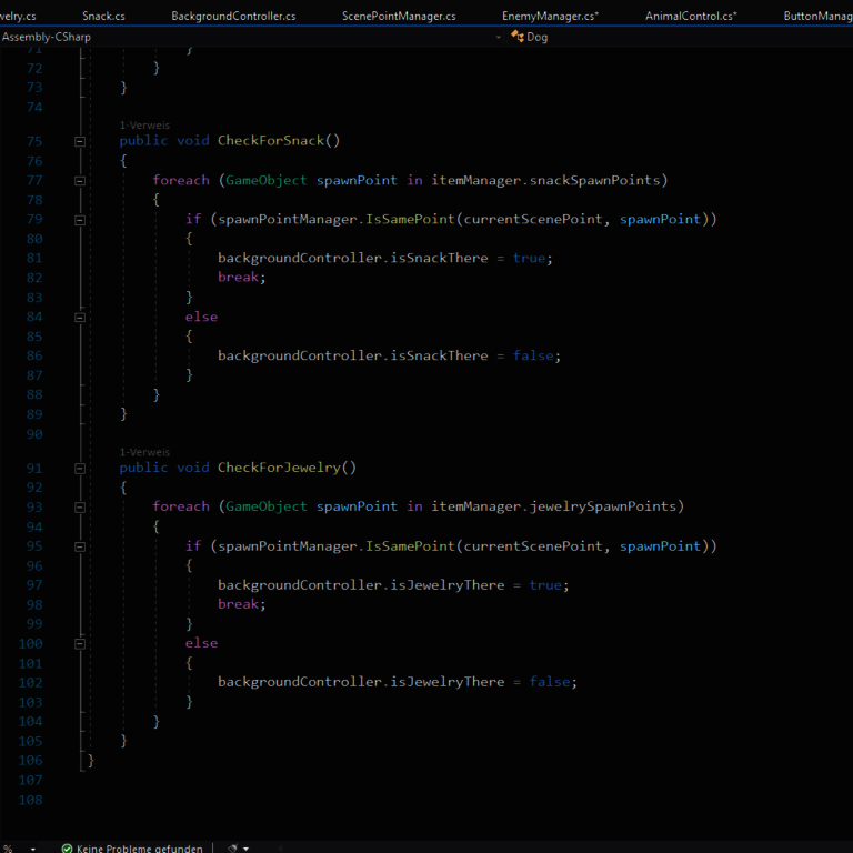Methoden-zur-Überprüfung-der-Positionen-1 Methoden zur Überprüfung, ob ein Item auf dem gleichen Punkt ist wie der Hund 1