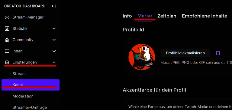 Channel Settings in the Creator Dashboard