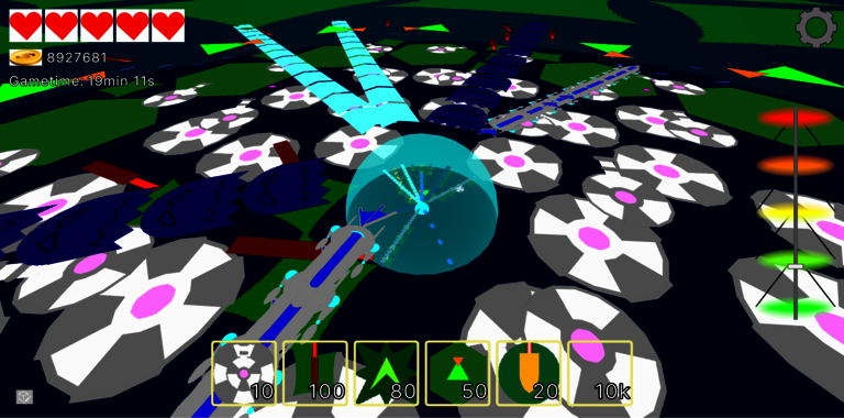  A screenshot of our DOTS project Recursive Reckoning, almost 20 minutes into the round, (cheats enabled)