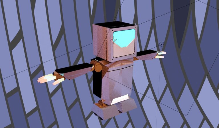 First version of the robot with drawn texture