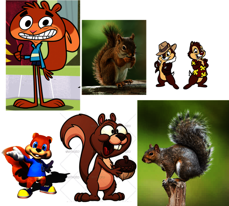 Character reference board, squirrel character