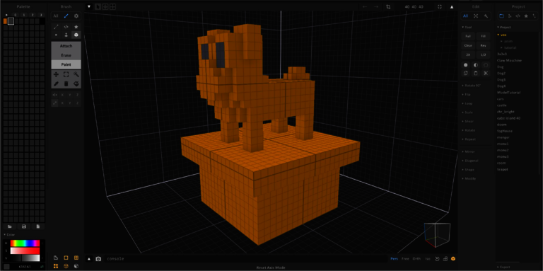 A yellow dog on half a yellow column