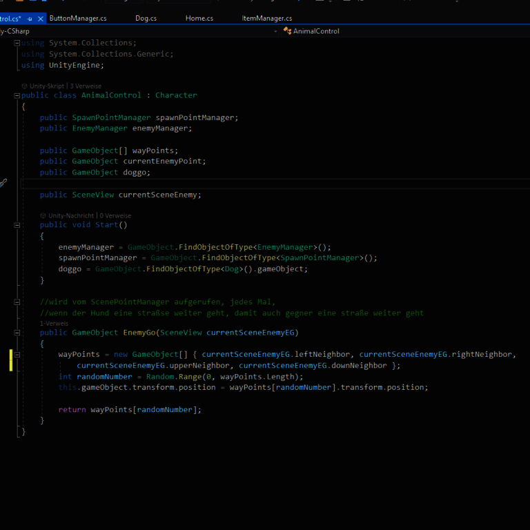 Lauf-Methode-von-Hundefängern Lauf-Methode eines Hundefängers in Visual Studio