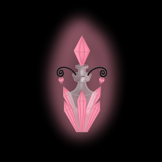 Bottle made from crystal.