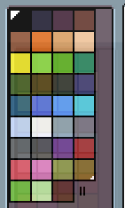 Color selection in Aseprite