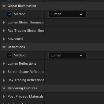  Unreal Engine project settings