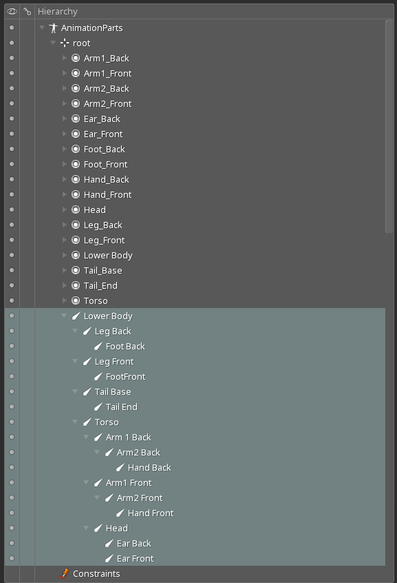 Correctly named bones in the hierarchy, Part 1