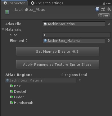 Atlas-im-Unity-Inspector Atlas im Unity Inspector