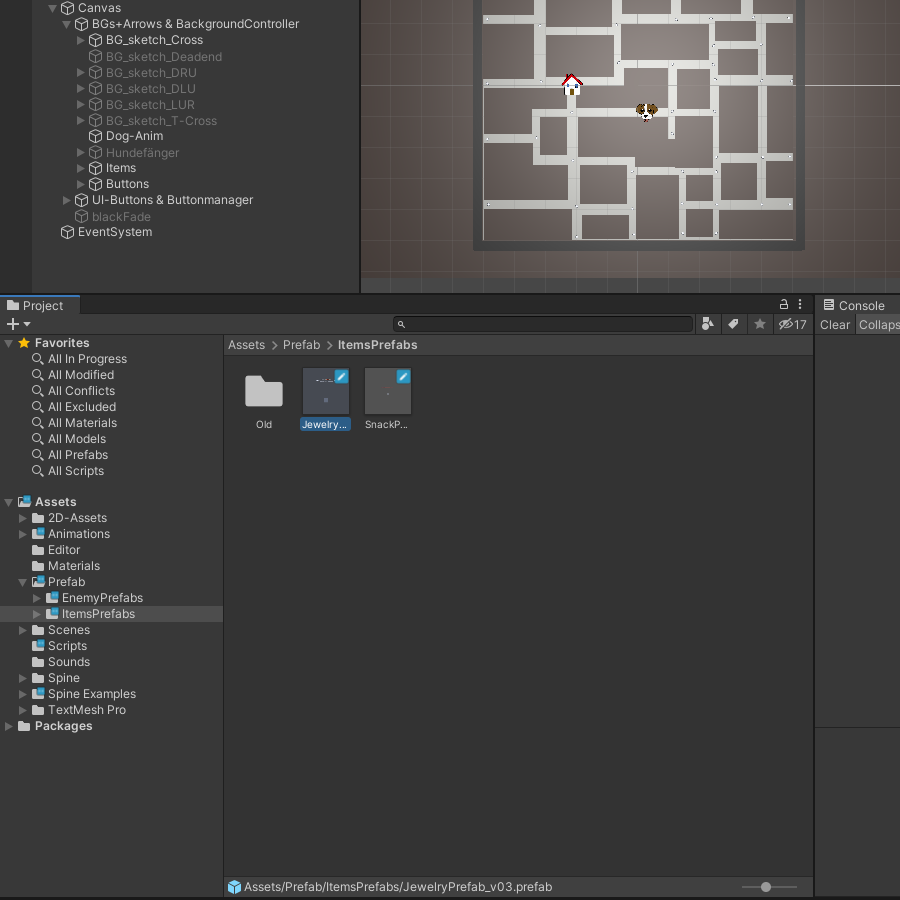 Jewelry-Prefab Jewelry Prefab im Prefab Ordner in Unity