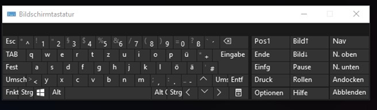  On-screen keyboard