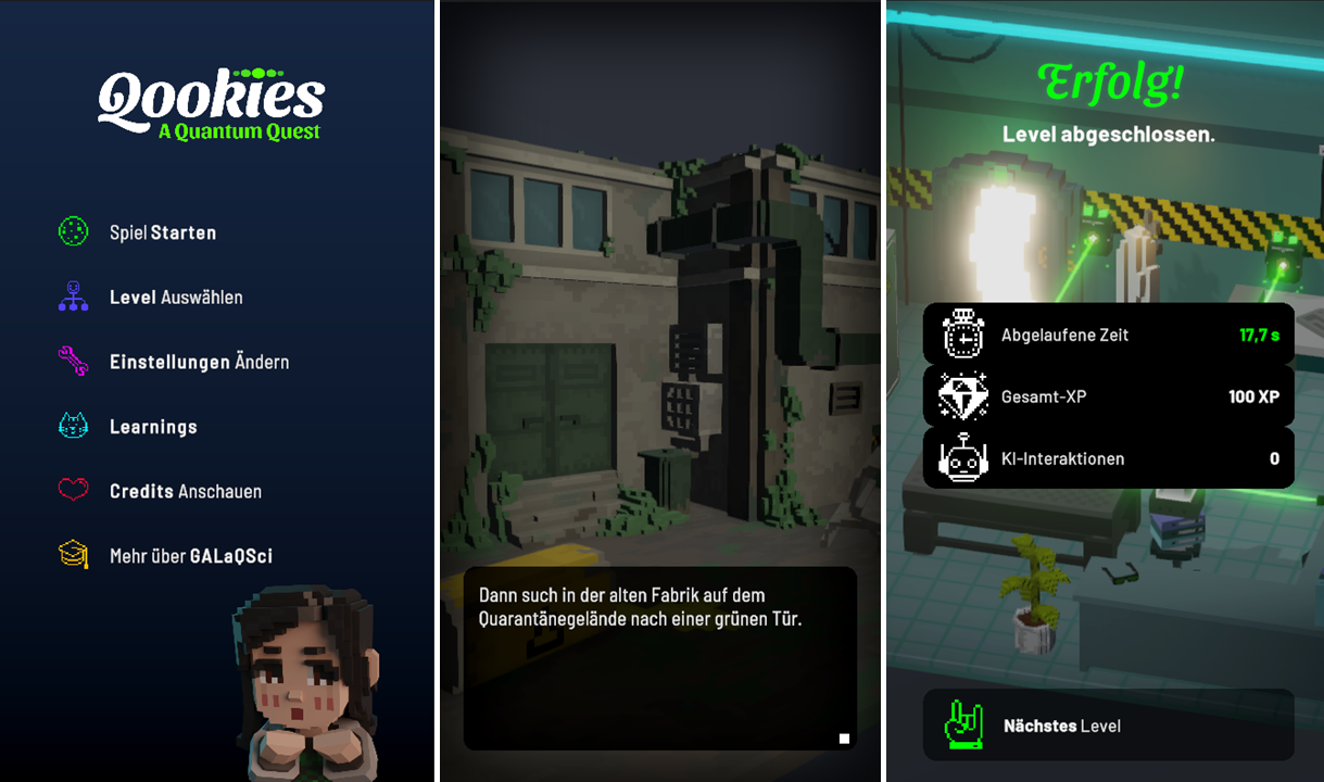 Ein Einblick in das Spielgeschehen von Qookies.