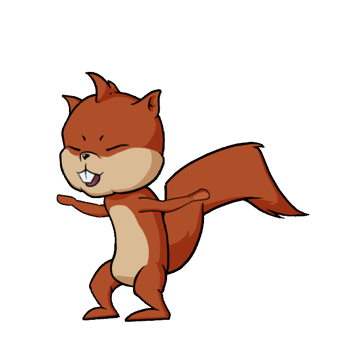 Win Animation Skinny Squirrel