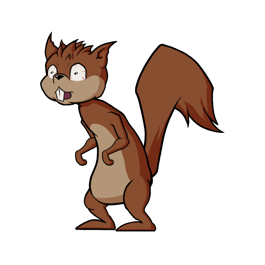 Idle Animation Crazy Squirrel